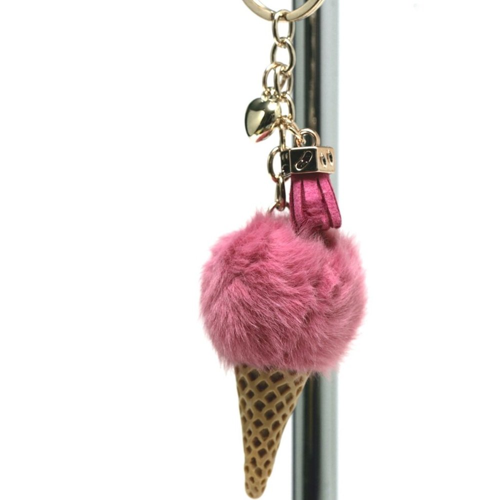 Fun Fashion Keychain Ice Cream Cone Pink $4.99 shipping